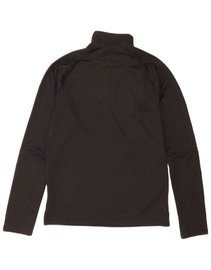 Adidas Herren Climalite Zip Neck Pullover Trainingsanzug Top Small Schwarz Polyester