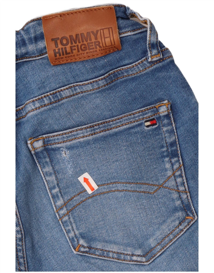 Tommy Hilfiger Distressed Slim Jeans für Jungen, 11–12 Jahre, W24 L26, blaue Baumwolle