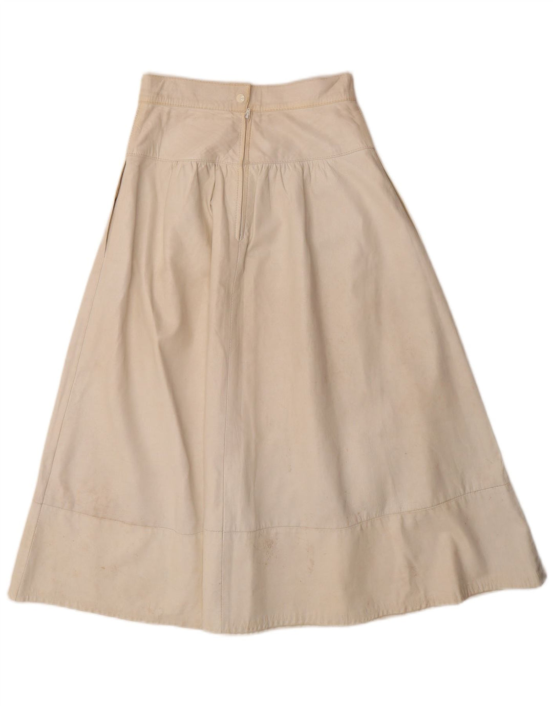 Vintage Damen Leder 2-teiliges Rock-Set UK 12 Medium W26 Off White