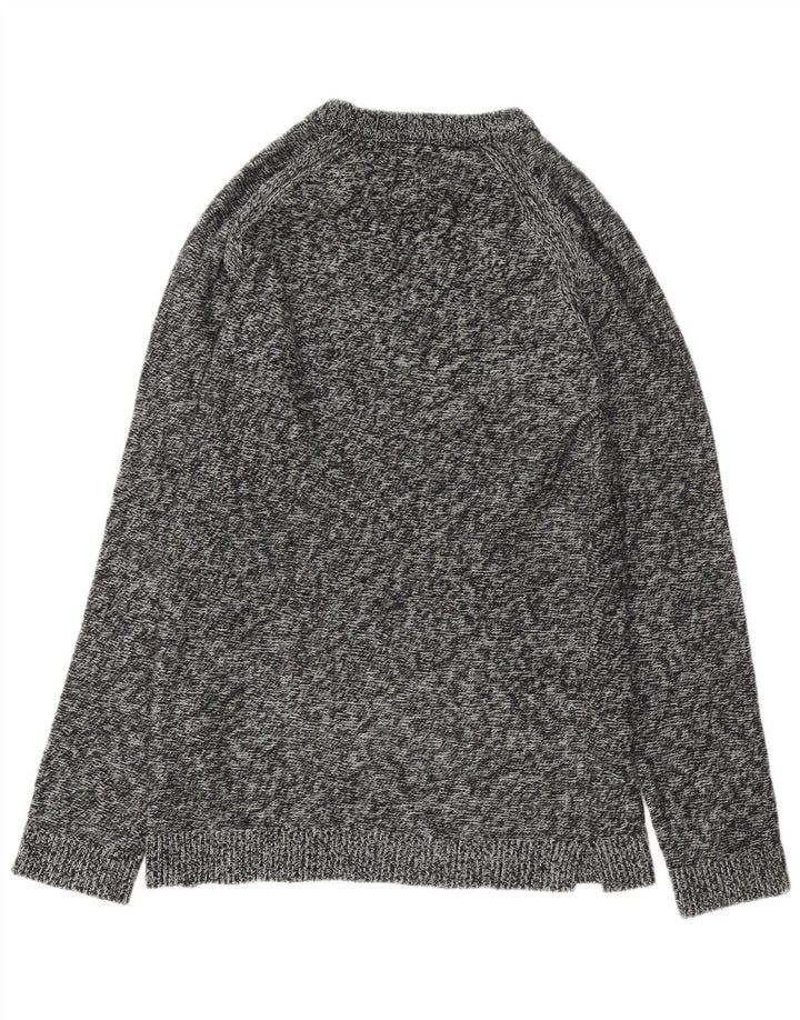 JACK & JONES Herren-Pullover mit U-Boot-Ausschnitt, klein, grau meliert