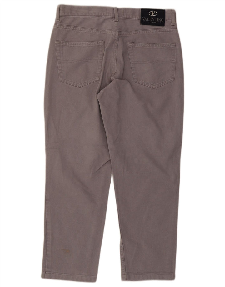 Valentino Herren Straight Jeans W34 L26 Graue Baumwolle