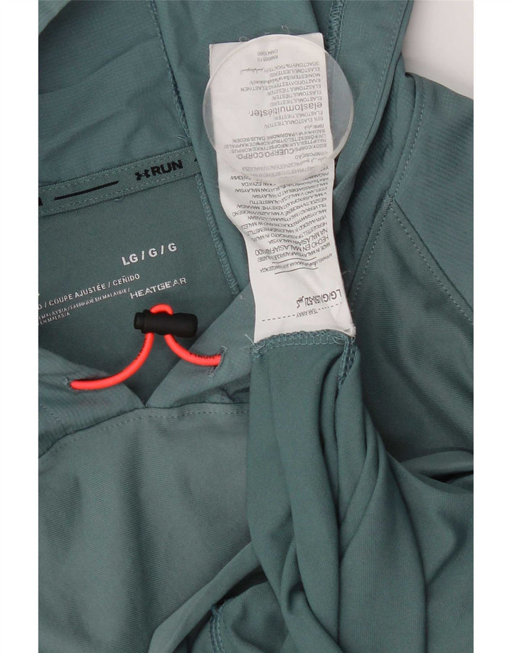 Under Armour Herren-Trainingsanzug mit Kapuze, Pullover, Größe L, Türkis, Elastan