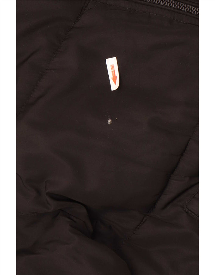 Zara Damen-Kapuzen-Übergröße, wattierte Jacke, UK 10, Größe S, Schwarz, Polyester