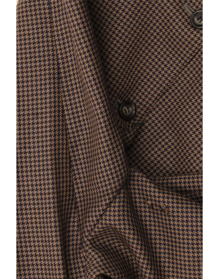 Durban Herren-Blazer mit 2 Knöpfen, UK 38, mittelgraue Hahnentritt-Schurwolle
