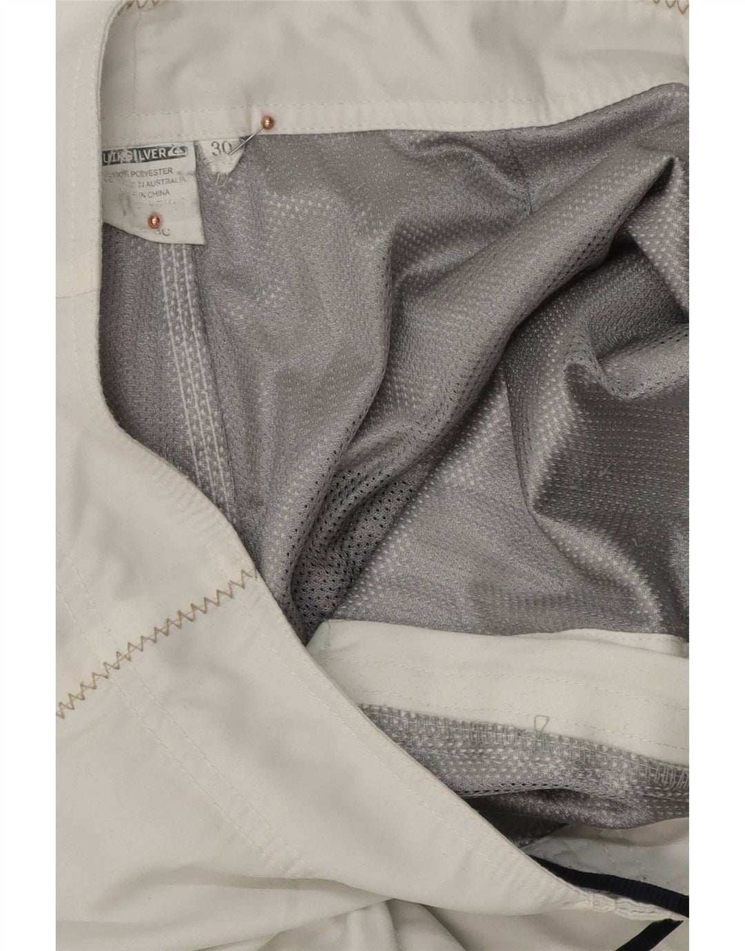 Quiksilver Herren-Badeshorts mit Grafik, mittelweißes Polyester