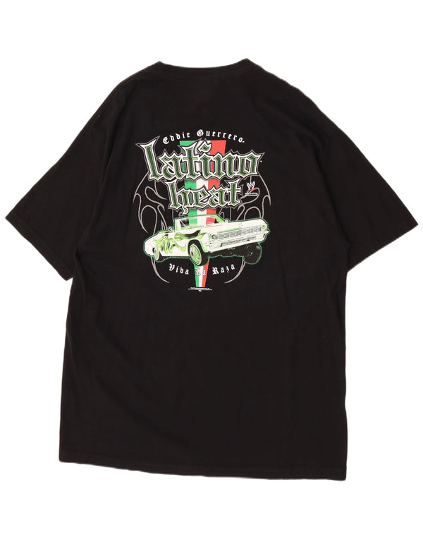 WWE Mens Eddie Guerrero 2005 Graphic T-Shirt Top XL Black Cotton
