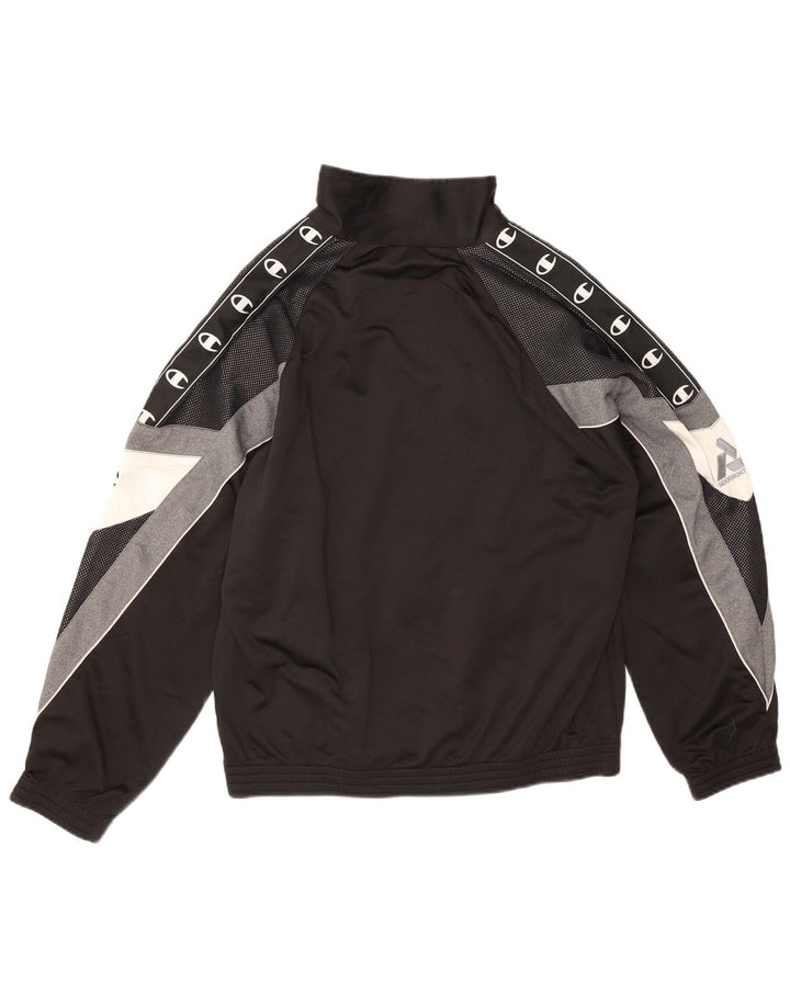 Champion Herren-Trainingsanzugoberteil mit Grafik, Mittelschwarz, Farbblock