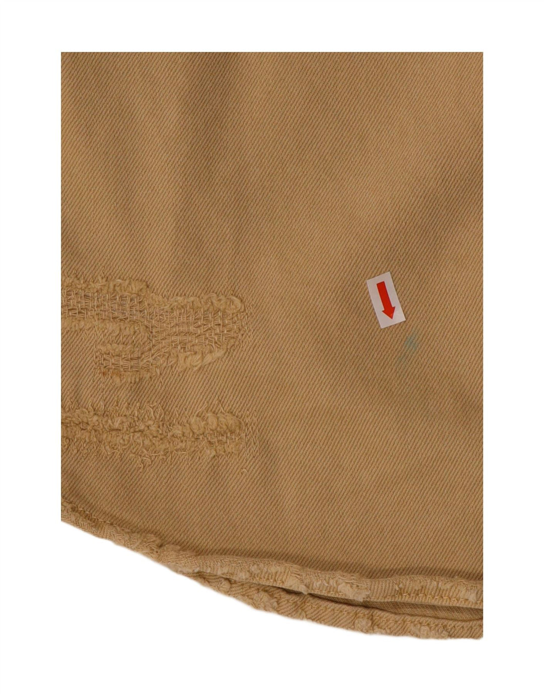 Zara Herren Jeanshemd im Distressed-Look, entspannte Passform, Größe S, Beige, Baumwolle
