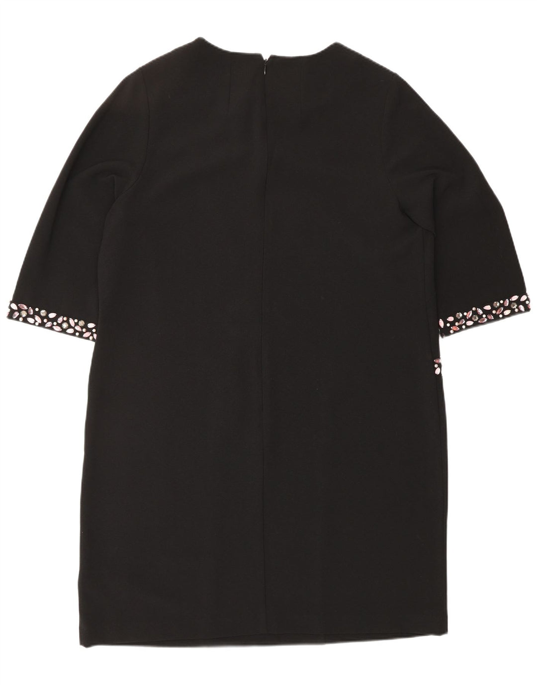 Monsoon Damen-Etuikleid mit 3/4-Ärmeln, UK-Größe 40, Größe L, Schwarz, Polyester