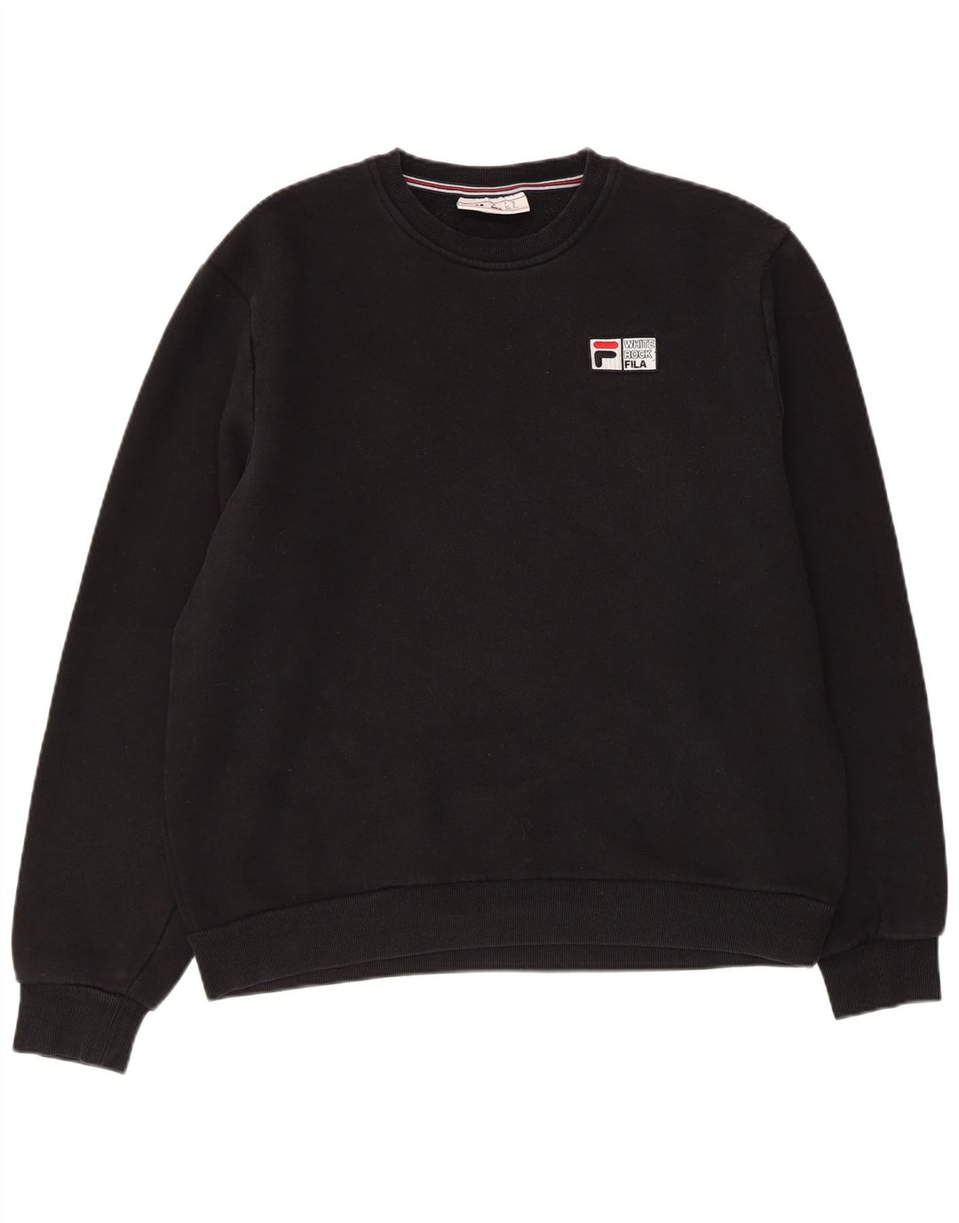 FILA Herren Grafik-Sweatshirt-Pullover aus mittelschwarzer Baumwolle