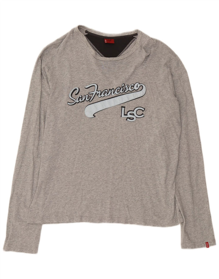 Levi's Herren Graphic Top Langarm XL Grau Baumwolle