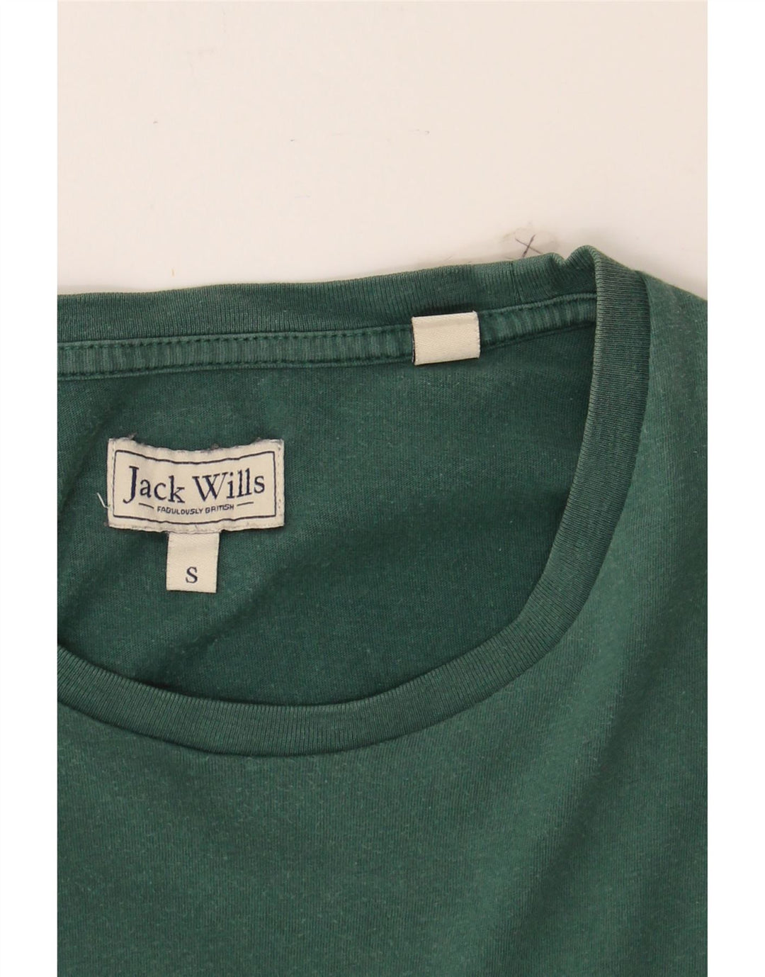 JACK WILLS Mens Graphic T-Shirt Top Small Green Cotton Vintage Jack Wills and Second-Hand Jack Wills from Messina Hembry 