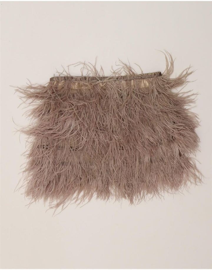 Topshop Damen Minirock UK 10 Small W30 Braunes Polyester