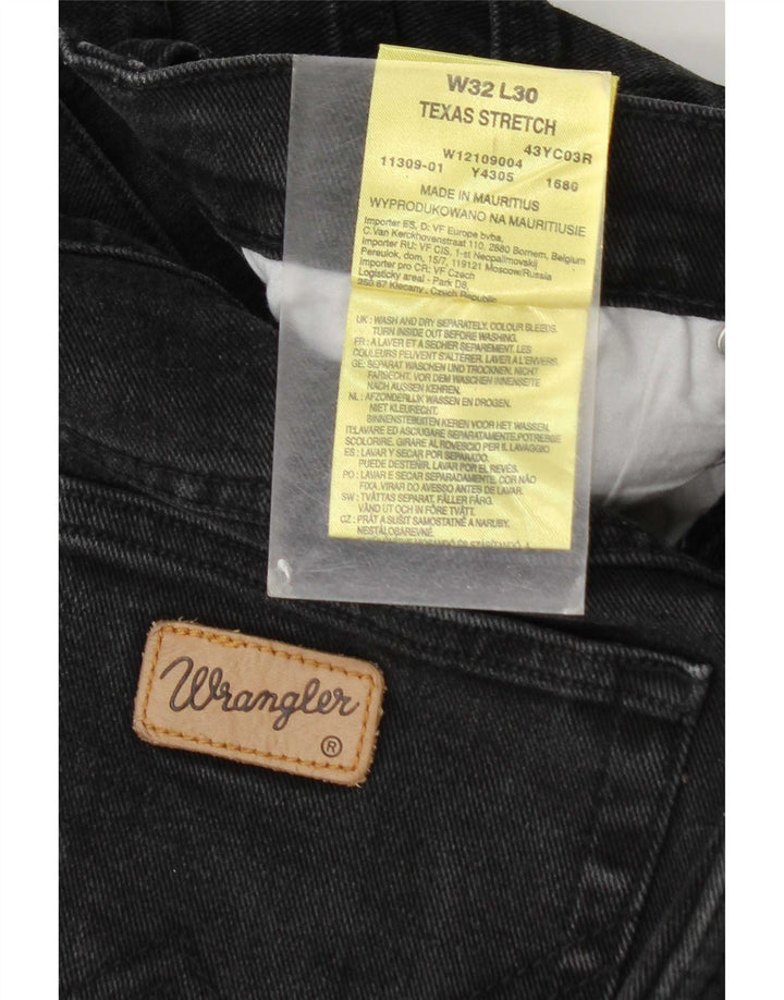 Wrangler Damen Texas Stretch Straight Jeans W32 L30 Graue Baumwolle