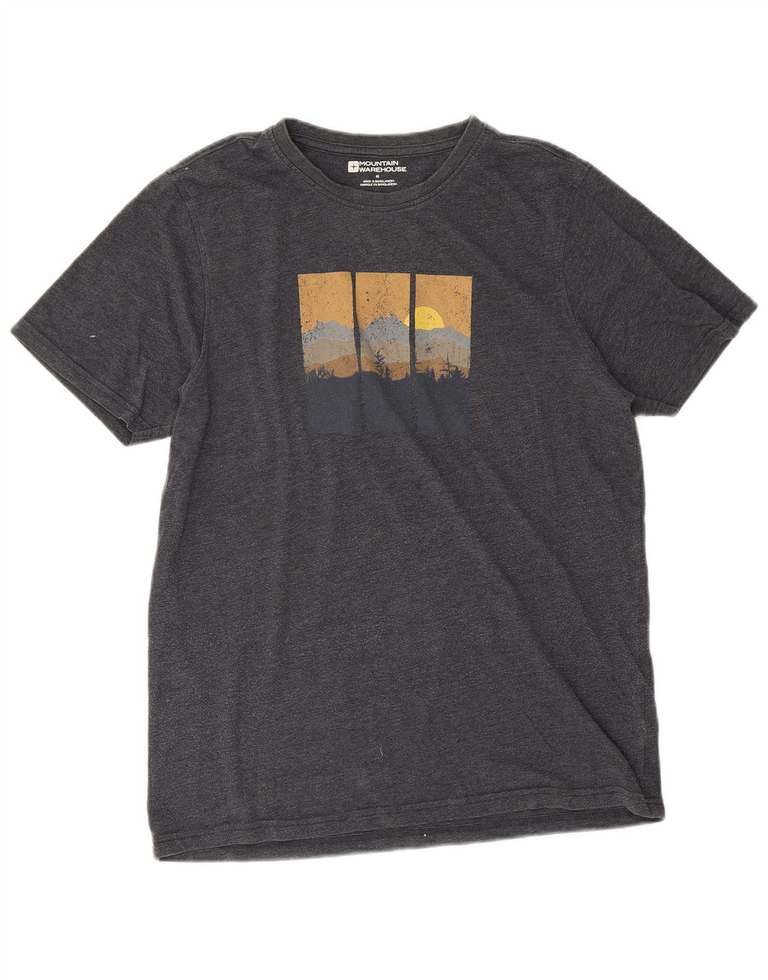 Mountain Warehouse Herren-T-Shirt mit Grafik, mittelschwarze Baumwolle