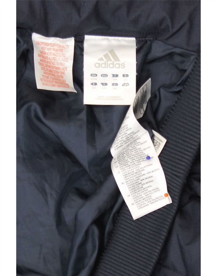 Adidas Wattierte Jacke für Jungen, 13–14 Jahre, marineblaues Farbblock-Polyester