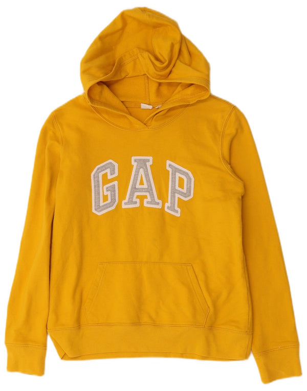Gap Womens Graphic Oversized Hoodie Pullover UK 6 XS Gelbe Baumwolle