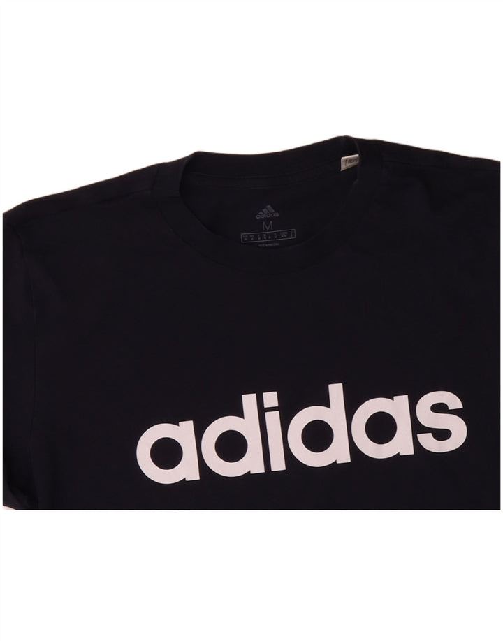 ADIDAS Herren Grafik-T-Shirt-Oberteil aus Baumwolle in mittlerem Marineblau