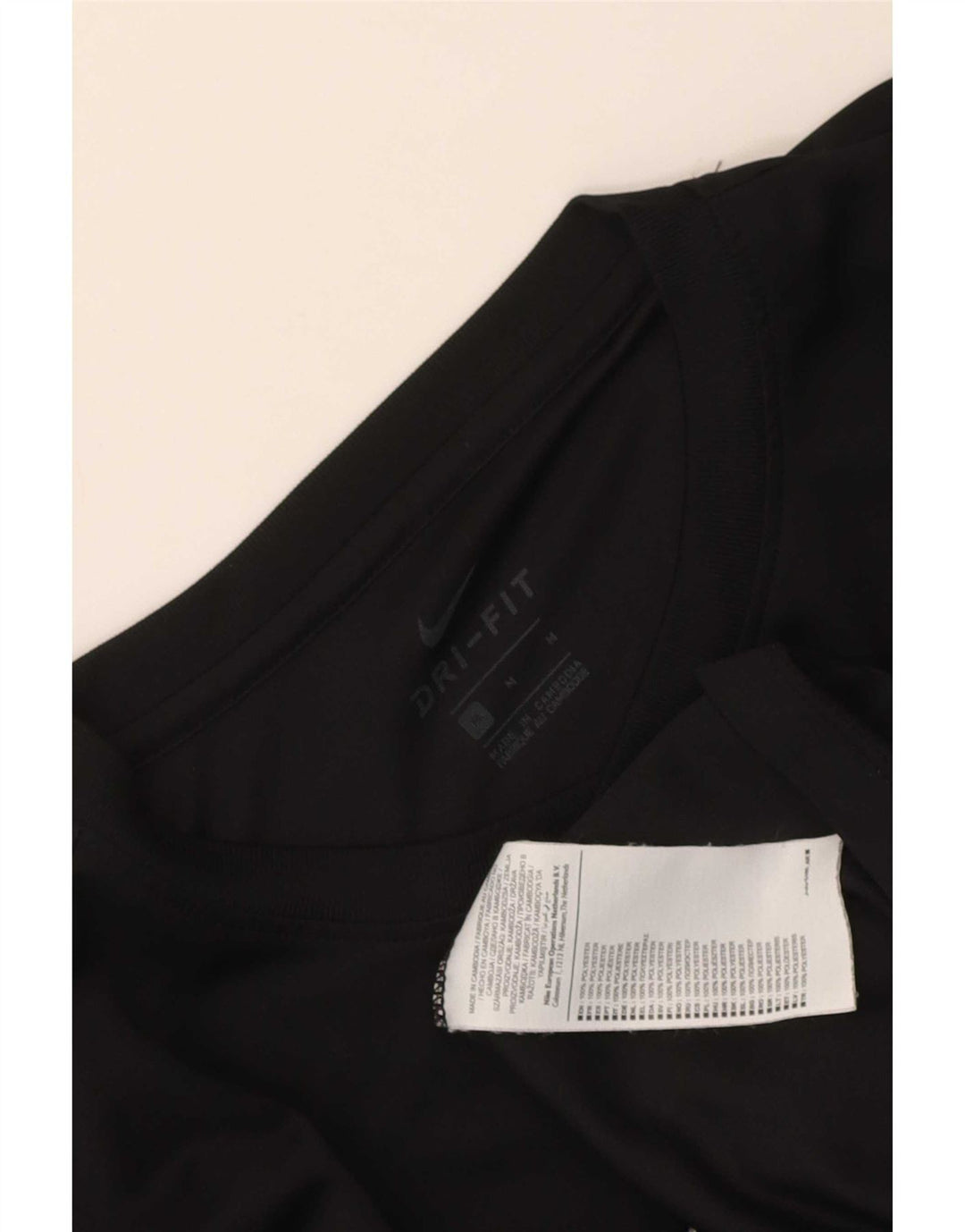 Nike Herren Dri Fit T-Shirt Top Medium Schwarz Polyester