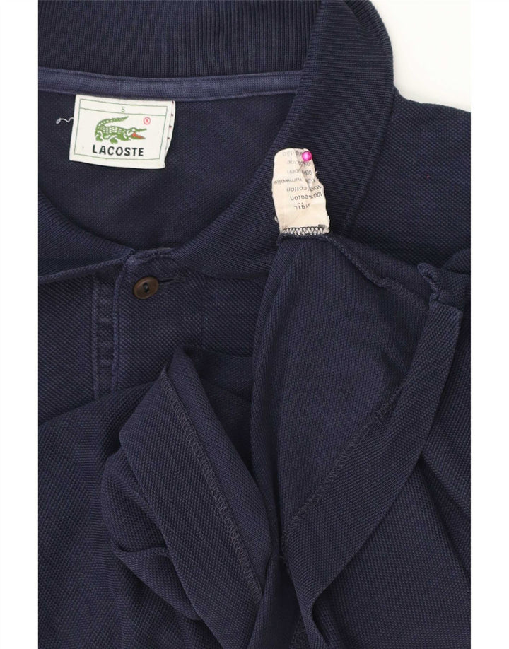 Lacoste Herren-Poloshirt, Größe 5, groß, marineblaue Baumwolle