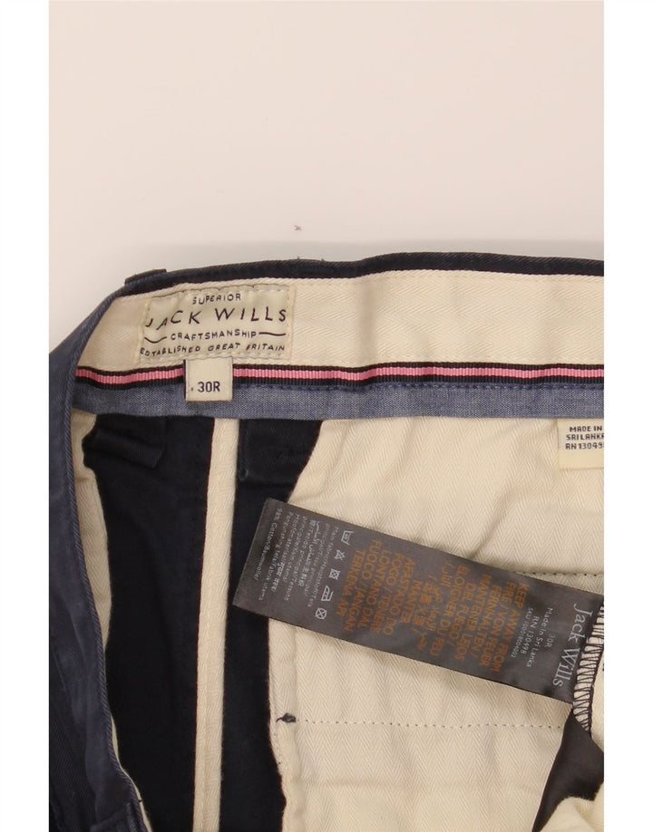 JACK WILLS Mens Chino Shorts W30 Medium  Navy Blue Spotted Cotton Vintage Jack Wills and Second-Hand Jack Wills from Messina Hembry 