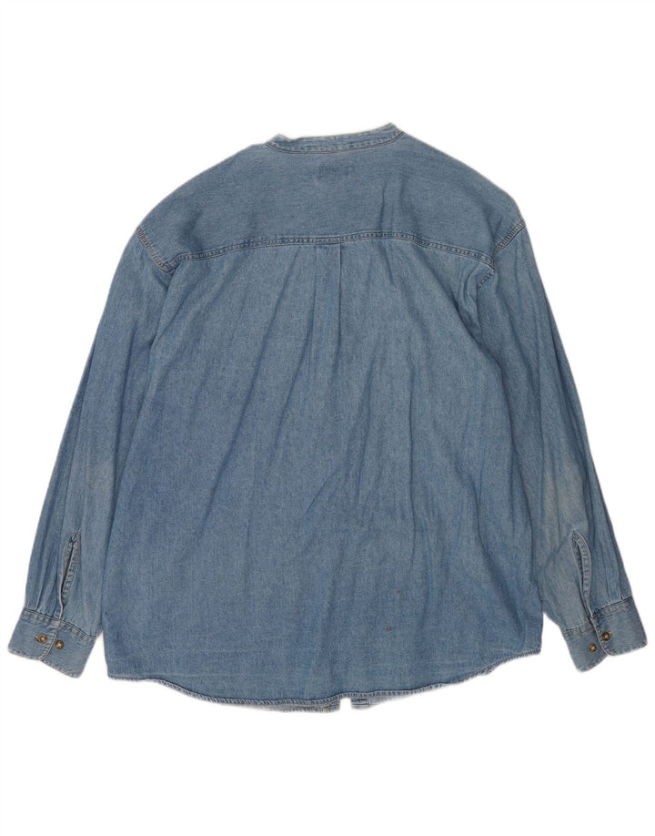 Faded Glory Herren-Jeanshemd XL aus blauer Baumwolle