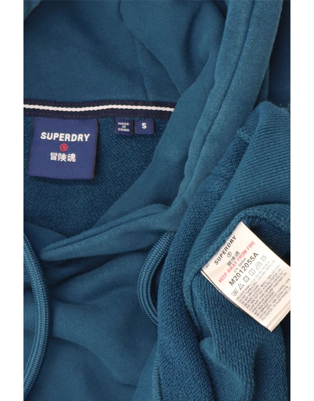 SUPERDRY Herren-Kapuzenpullover mit Grafik, Größe S, Blau, Baumwolle