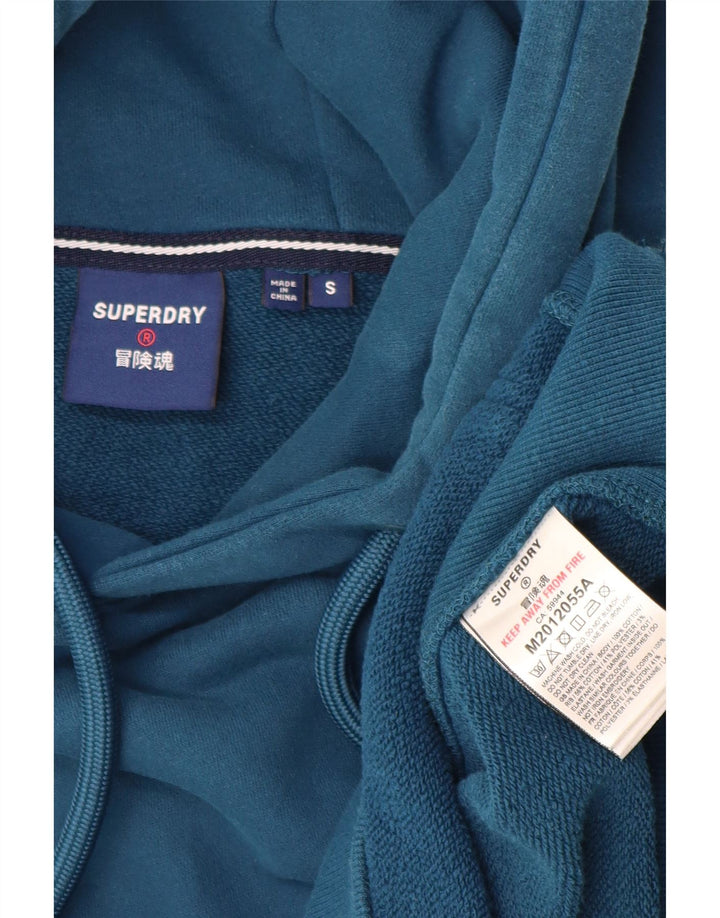 SUPERDRY Herren-Kapuzenpullover mit Grafik, Größe S, Blau, Baumwolle