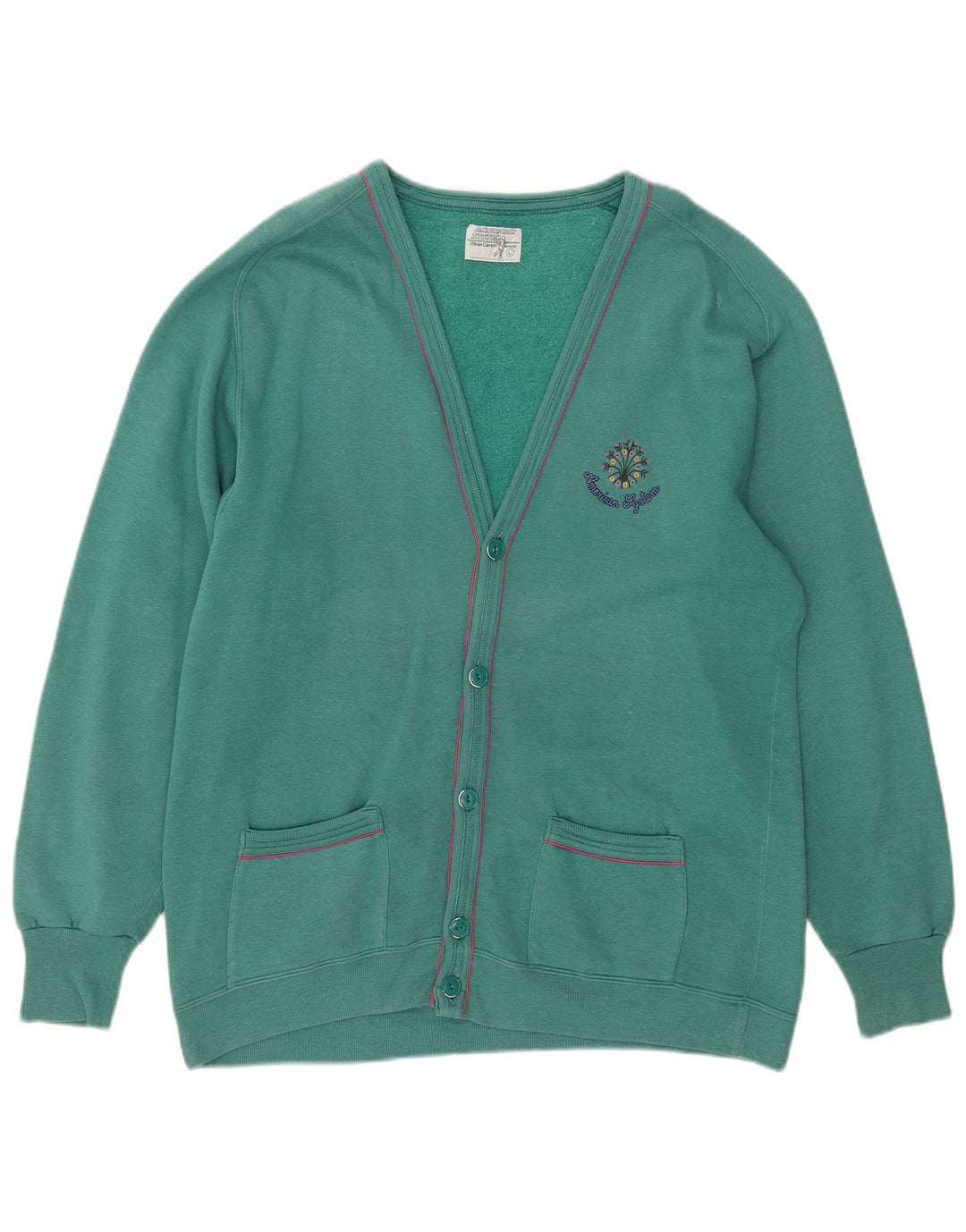 American System Herren-Trainingsanzug-Top-Jacke, große grüne Baumwolle