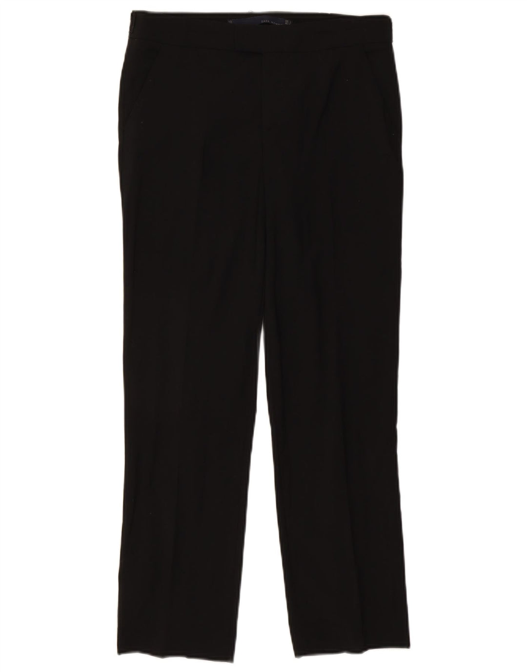 Gerade Anzughose für Damen von Zara, Größe S, W26, L26, schwarze Wolle