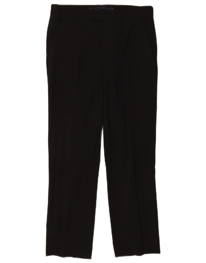 Gerade Anzughose für Damen von Zara, Größe S, W26, L26, schwarze Wolle