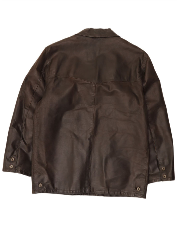 Vintage Herren Lederjacke IT 50 Großes braunes Leder