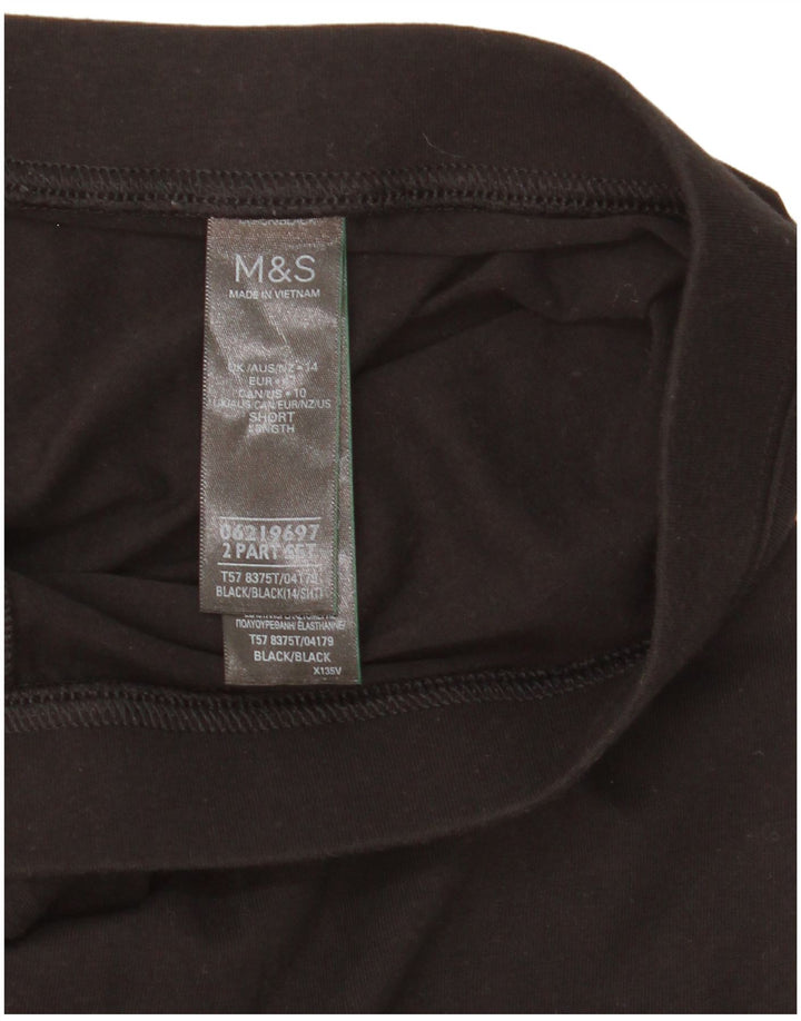 Marks & Spencer Damen Leggings UK 14 Große schwarze Baumwolle