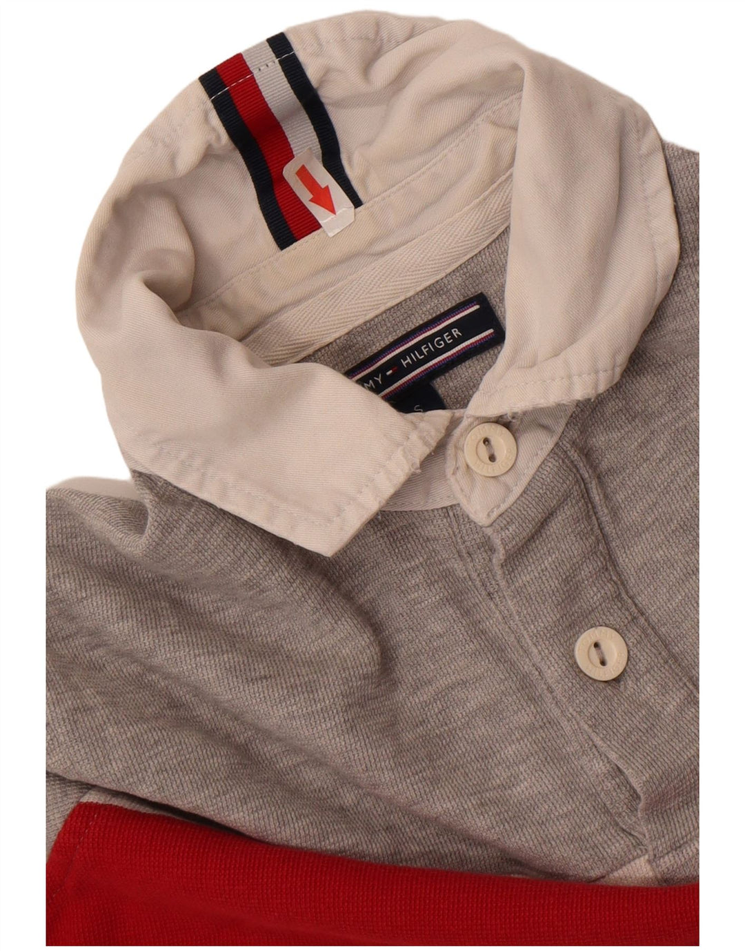 Tommy Hilfiger Herren-Poloshirt mit schmaler Passform, klein, grau gestreift