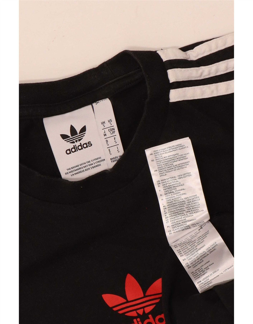 Adidas Herren Grafik T-Shirt Top Small Schwarz Baumwolle