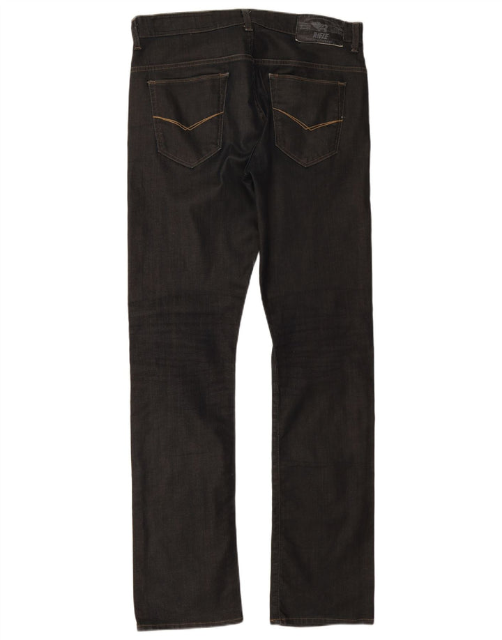 Rifle Herren Straight Jeans W34 L32 Graue Baumwolle
