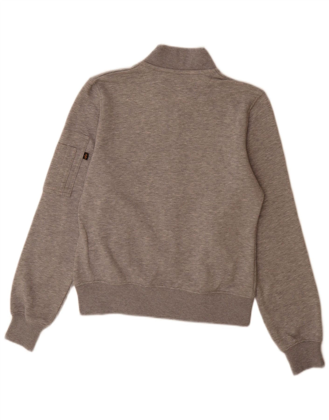 Alpha Industries Herren-Trainingsanzugoberteil, XS, grau gefleckte Baumwolle