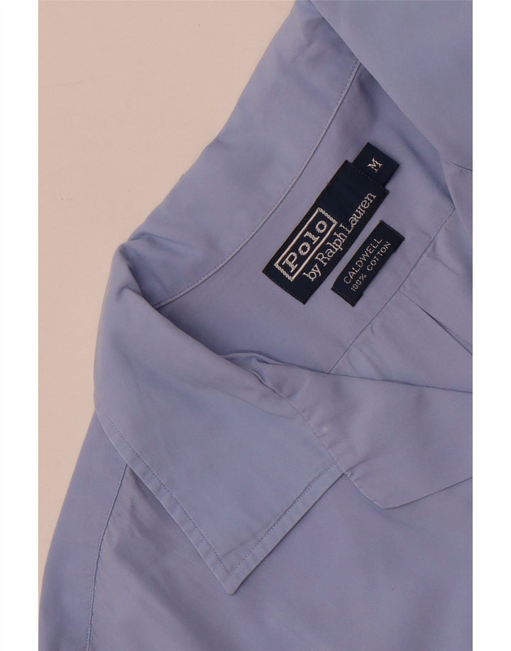Polo Ralph Lauren Herren-Kurzarmhemd aus mittelblauer Baumwolle