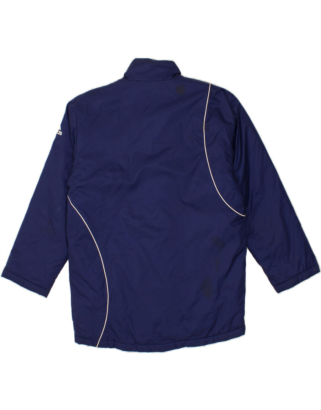 ADIDAS Boys Windbreaker Jacket 13-14 Years Navy Blue Polyamide Vintage Adidas and Second-Hand Adidas from Messina Hembry 