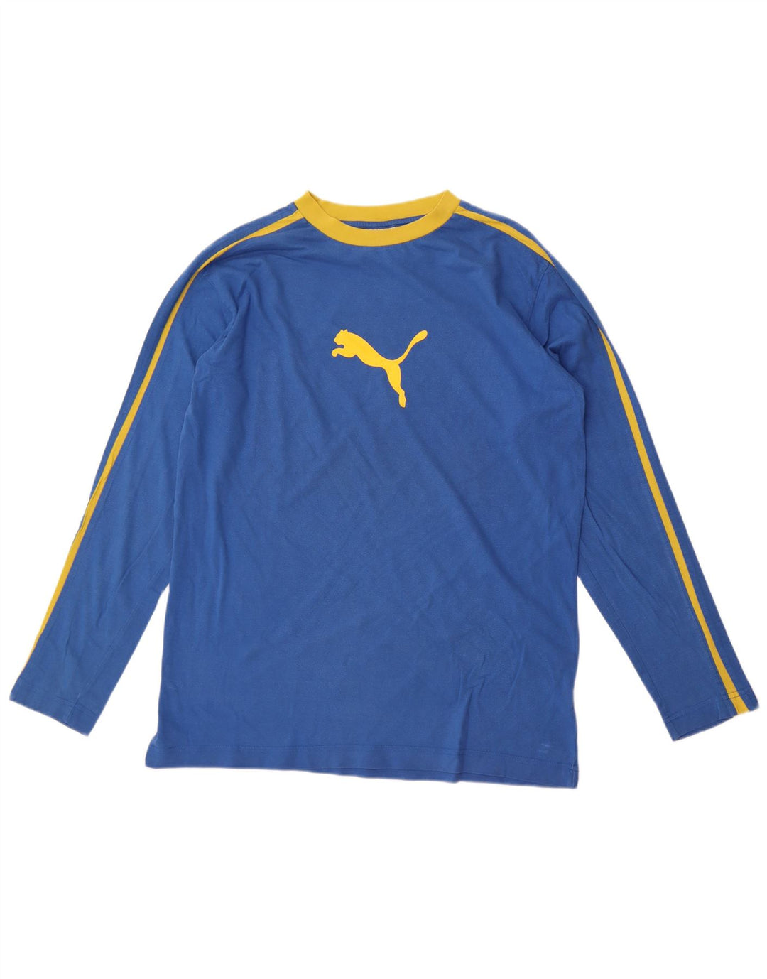 Puma Herren Graphic Top Langarm Große blaue Baumwolle