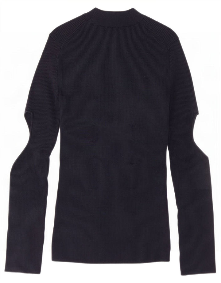 Cos Rollkragenpullover für Damen, UK 12, mittelblau, Baumwolle