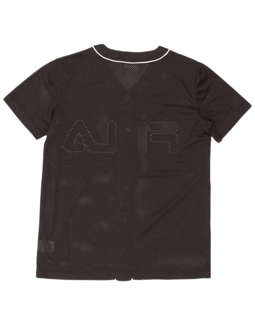 Fila Womens Graphic Oversized Jersey Top UK 6 XS Schwarz Polyester