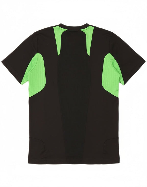 Adidas Climacool T-Shirt für Jungen, 15–16 Jahre, schwarzes Colourblock-Polyester