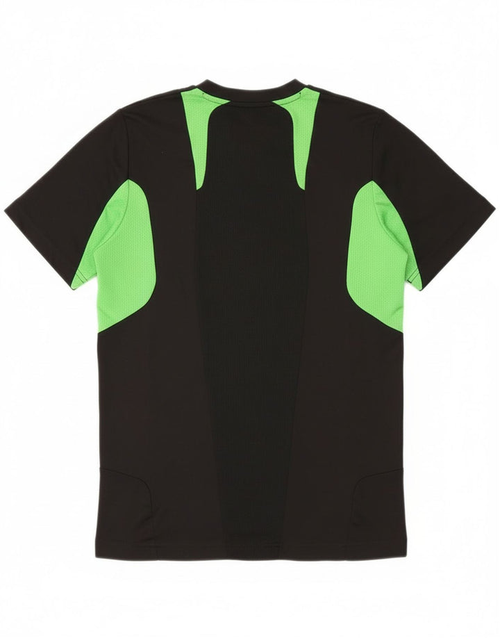 Adidas Climacool T-Shirt für Jungen, 15–16 Jahre, schwarzes Colourblock-Polyester