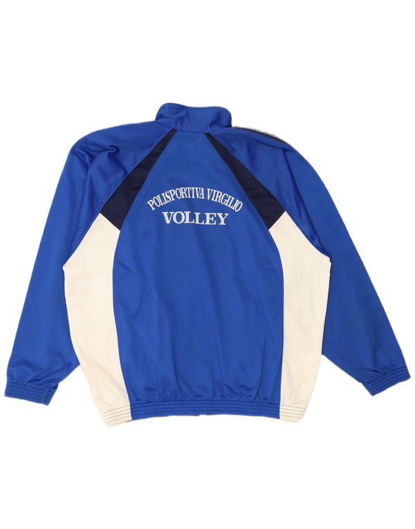Champion Herren-Trainingsanzugoberteil mit Grafik, 2XL, blaues Farbblock-Polyester