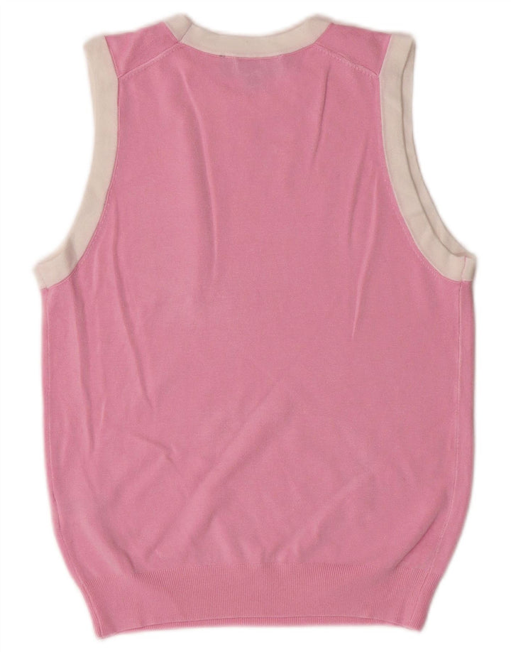 Zara Damen Crop Vest Tank Top UK 10 Small Pink