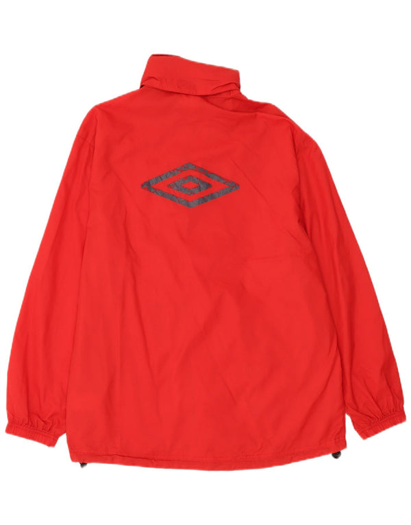 Umbro Jungen Regenjacke mit grafischer Kapuze, 13–14 Jahre, Rot