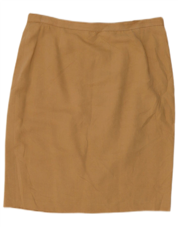 Vintage Damen Bleistiftrock W34 Groß Beige