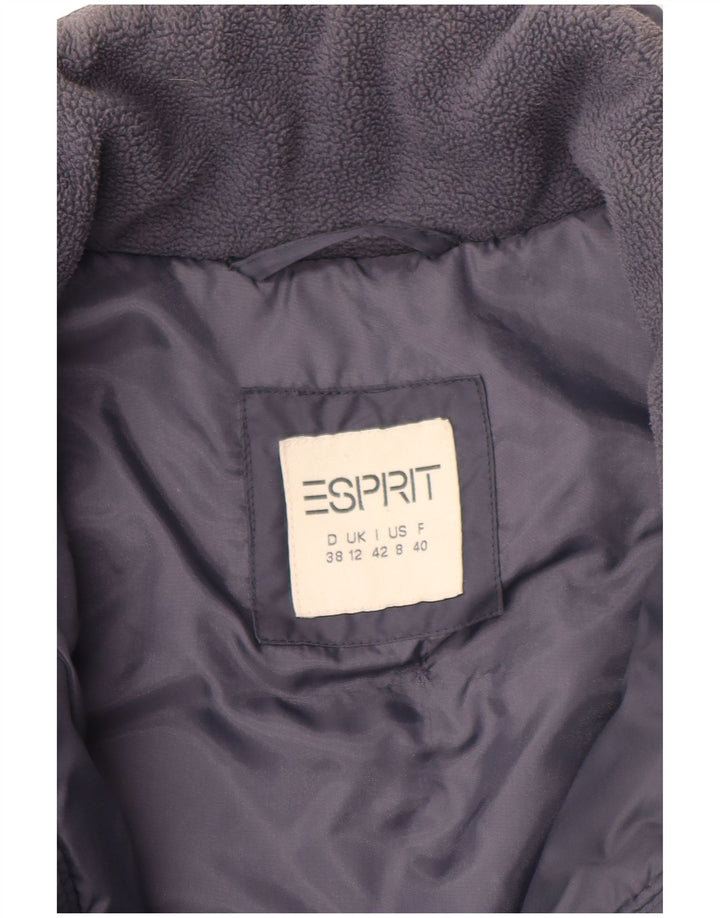 Esprit Damen Wattierter Mantel UK 12 Medium Marineblau