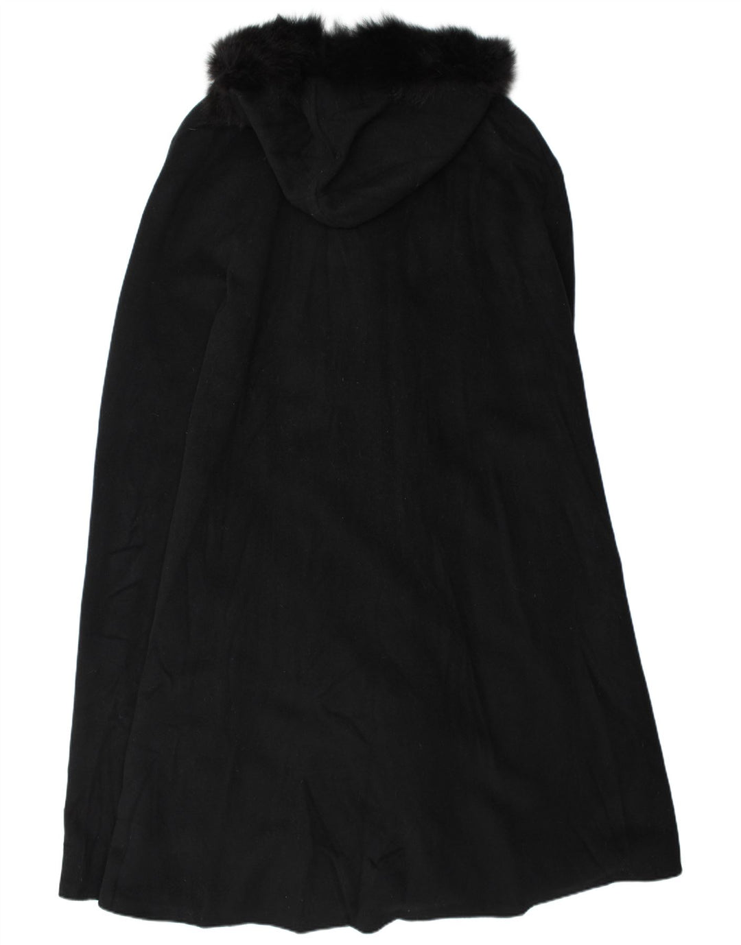 Vintage Damen Kapuzen-Cape-Mantel, Einheitsgröße, Schwarz